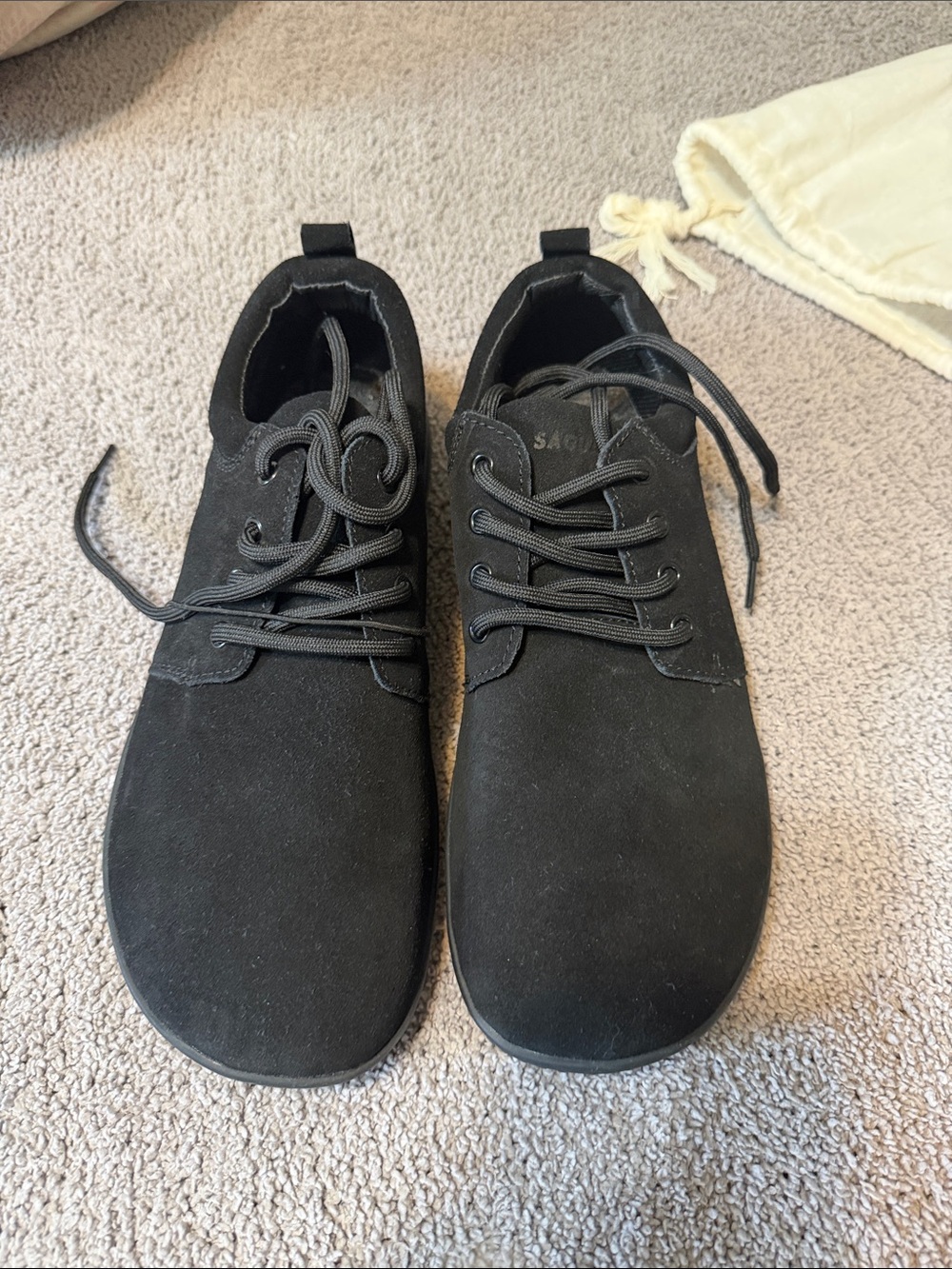 Men's Black Derby Shoes - Minimal Lace-Up Style